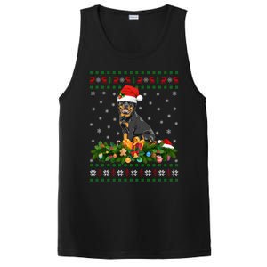 Family Matching Xmas Lighting Ugly Rottweiler Christmas Gift PosiCharge Competitor Tank