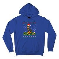 Family Matching Xmas Lighting Ugly Rottweiler Christmas Gift Tall Hoodie