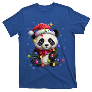 Family Matching Xmas Lighting Santa Panda Christmas Gift T-Shirt