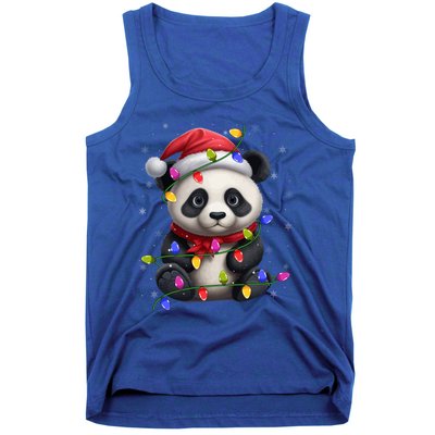 Family Matching Xmas Lighting Santa Panda Christmas Gift Tank Top