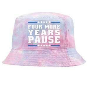 Four More Years Pause Joe Biden Us Flag Tie-Dyed Bucket Hat