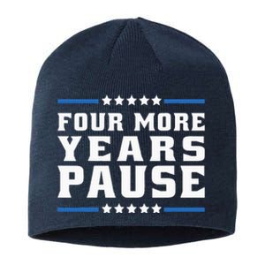 Four More Years Pause Joe Biden Us Flag Sustainable Beanie