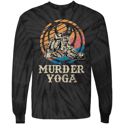 Funny Murder Yoga Brazilian Jiu Jitsu BJJ MMA Tie-Dye Long Sleeve Shirt