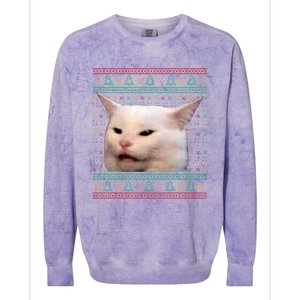 Funny Meme Yelling Christmax Colorblast Crewneck Sweatshirt