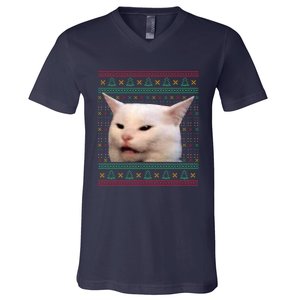 Funny Meme Yelling Christmax V-Neck T-Shirt