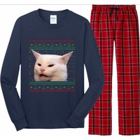 Funny Meme Yelling Christmax Long Sleeve Pajama Set