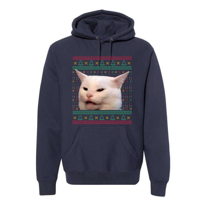 Funny Meme Yelling Christmax Premium Hoodie