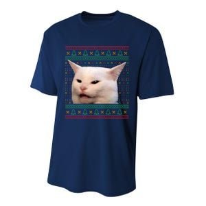 Funny Meme Yelling Christmax Performance Sprint T-Shirt