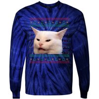 Funny Meme Yelling Christmax Tie-Dye Long Sleeve Shirt