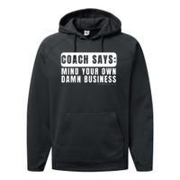 Funny Mind Your Own Damn Businesstim Walz Quote. Joke Performance Fleece Hoodie