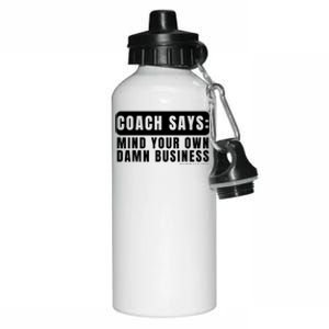 Funny Mind Your Own Damn Businesstim Walz Quote. Joke Aluminum Water Bottle