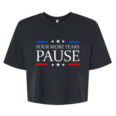 Four More Years Pause Joe Biden Bella+Canvas Jersey Crop Tee