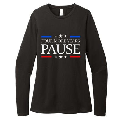 Four More Years Pause Joe Biden Womens CVC Long Sleeve Shirt