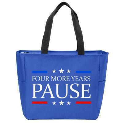 Four More Years Pause Joe Biden Zip Tote Bag