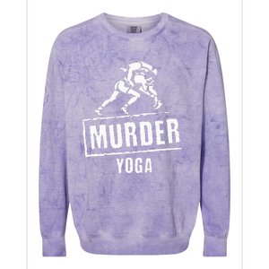 Funny Murder Yoga Fighter Wrestling Gear Wrestling Rules Colorblast Crewneck Sweatshirt