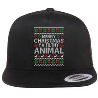 Funny Merry Ya Filthy Animal Ugly Christmas Sweater Xmas Gift Flat Bill Trucker Hat