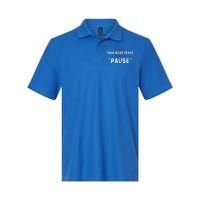 Four More Years Pause Joe Biden Funny Softstyle Adult Sport Polo