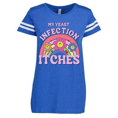 Funny My Yeast Infection Itches Enza Ladies Jersey Football T-Shirt