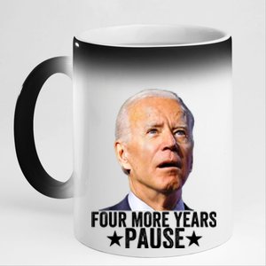 Four More Years Pause Joe Biden 11oz Black Color Changing Mug