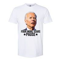 Four More Years Pause Joe Biden Softstyle CVC T-Shirt