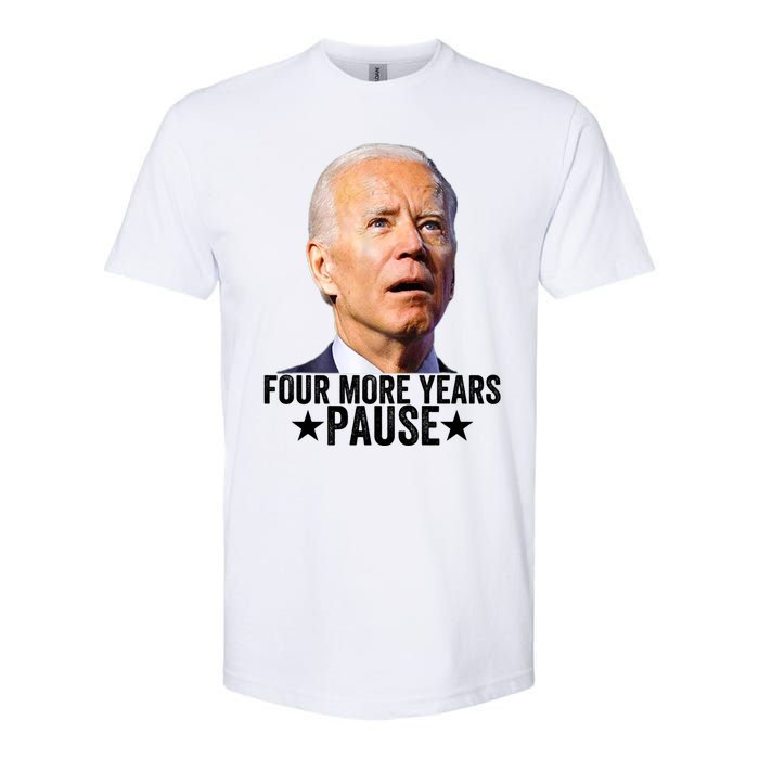 Four More Years Pause Joe Biden Softstyle CVC T-Shirt