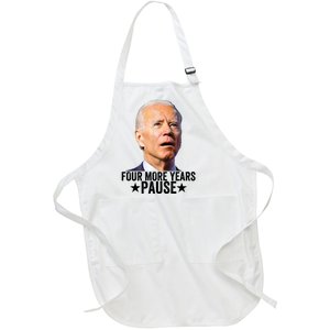 Four More Years Pause Joe Biden Full-Length Apron With Pockets