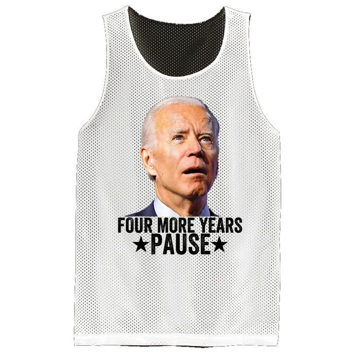 Four More Years Pause Joe Biden Mesh Reversible Basketball Jersey Tank