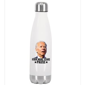 Four More Years Pause Joe Biden Stainless Steel Insulated Water Bottle