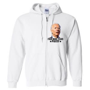 Four More Years Pause Joe Biden Full Zip Hoodie