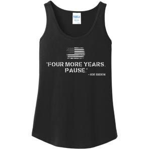 Four More Years Pause Joe Biden Ladies Essential Tank