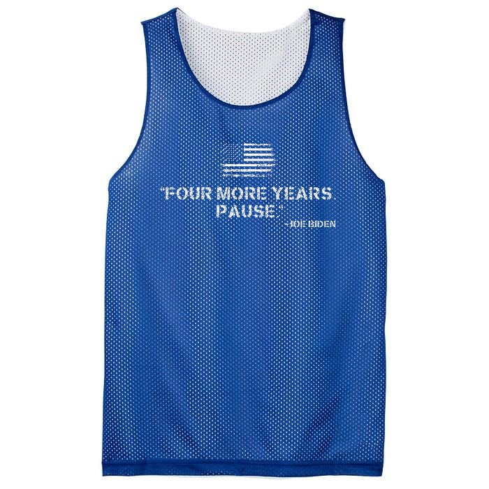 Four More Years Pause Joe Biden Mesh Reversible Basketball Jersey Tank