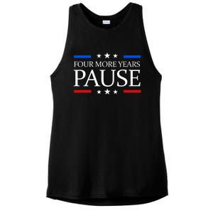 Four More Years Pause Joe Biden Funny Biden Quote Saying Ladies PosiCharge Tri-Blend Wicking Tank