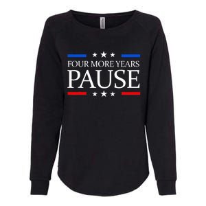 Four More Years Pause Joe Biden Funny Biden Quote Saying Womens California Wash Sweatshirt