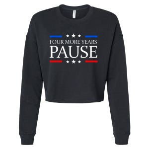 Four More Years Pause Joe Biden Funny Biden Quote Saying Cropped Pullover Crew