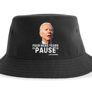 Four More Years Pause Joe Biden Funny Sustainable Bucket Hat