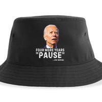 Four More Years Pause Joe Biden Funny Sustainable Bucket Hat