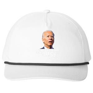 Four More Years Pause Joe Biden Funny Snapback Five-Panel Rope Hat