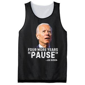 Four More Years Pause Joe Biden Funny Mesh Reversible Basketball Jersey Tank