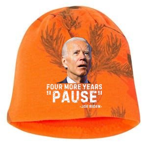 Four More Years Pause Joe Biden Funny Kati - Camo Knit Beanie