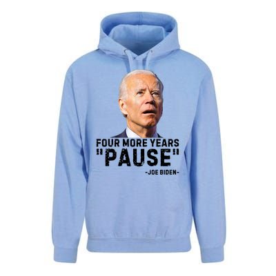 Four More Years Pause Joe Biden Funny Unisex Surf Hoodie