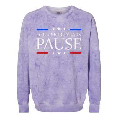 Four More Years Pause Joe Biden Funny Biden Quote Saying Colorblast Crewneck Sweatshirt