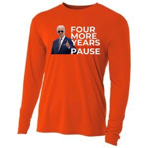 Four More Years Pause Joe Biden Cooling Performance Long Sleeve Crew