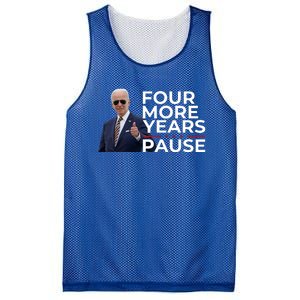 Four More Years Pause Joe Biden Mesh Reversible Basketball Jersey Tank