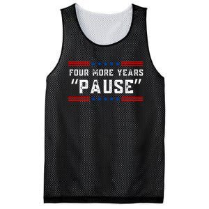 Four More Years Pause Humorous Quote Mesh Reversible Basketball Jersey Tank