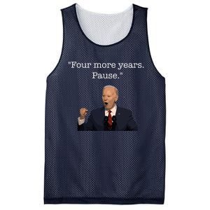 Four More Years Pause Funny Biden Quote Mesh Reversible Basketball Jersey Tank