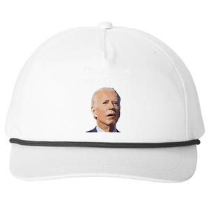 Four More Years Pause Funny Biden Quote Snapback Five-Panel Rope Hat