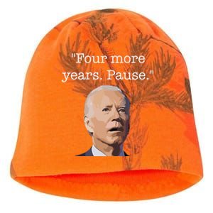 Four More Years Pause Funny Biden Quote Kati - Camo Knit Beanie