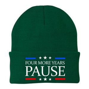 Four More Years Pause Funny Biden Quote Knit Cap Winter Beanie