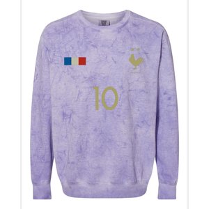 France Number 10 French Soccer Retro Football France Colorblast Crewneck Sweatshirt