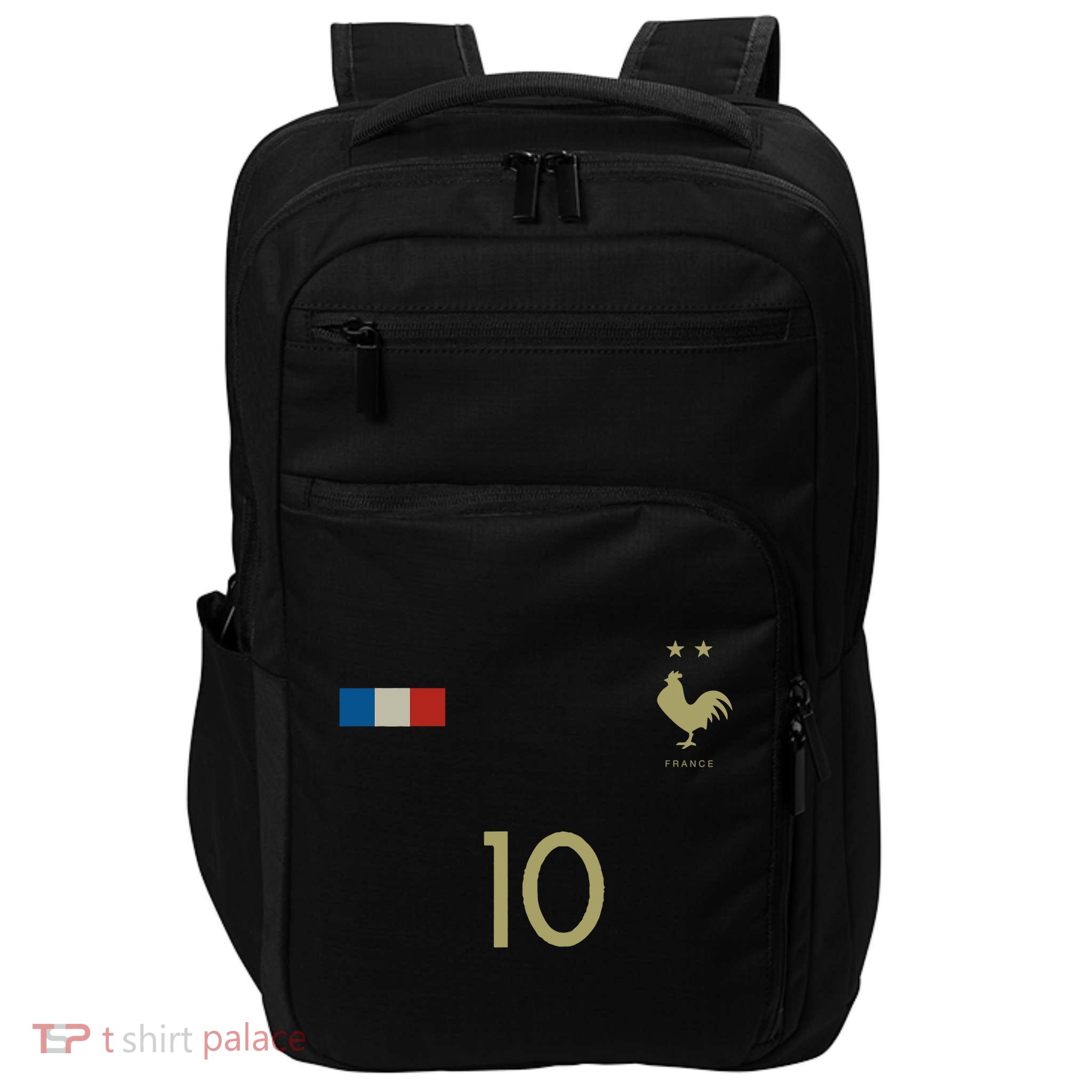 France Number 10 French Soccer Retro Football France Impact Tech Backpack